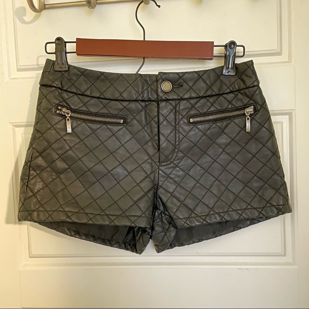 NWT faux leather shorts